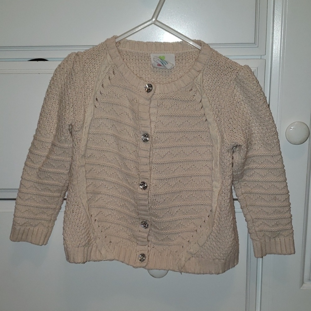 Cream cardigan with accent buttons 18 months